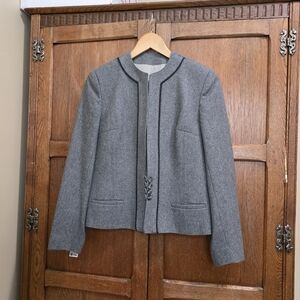 JACOB CROWLEY | Vintage Grey Short Wool Jacket – Women’s Size 10